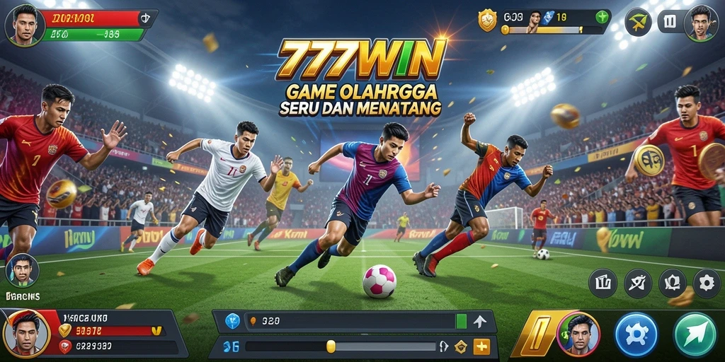 Screenshot gameplay 777WIN yang memperlihatkan aksi olahraga intens.