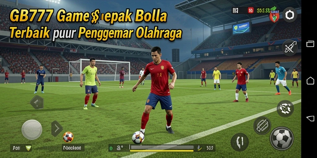 Tangkapan layar GB777 menampilkan aksi menarik di lapangan sepak bola.