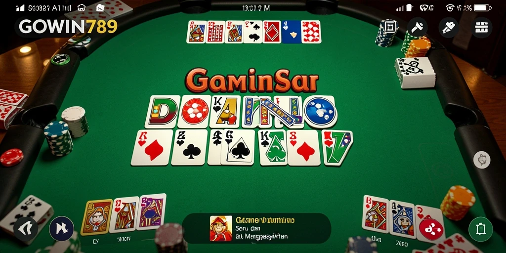 Screenshot gameplay GOWIN789 yang menampilkan aksi seru bermain Domino.